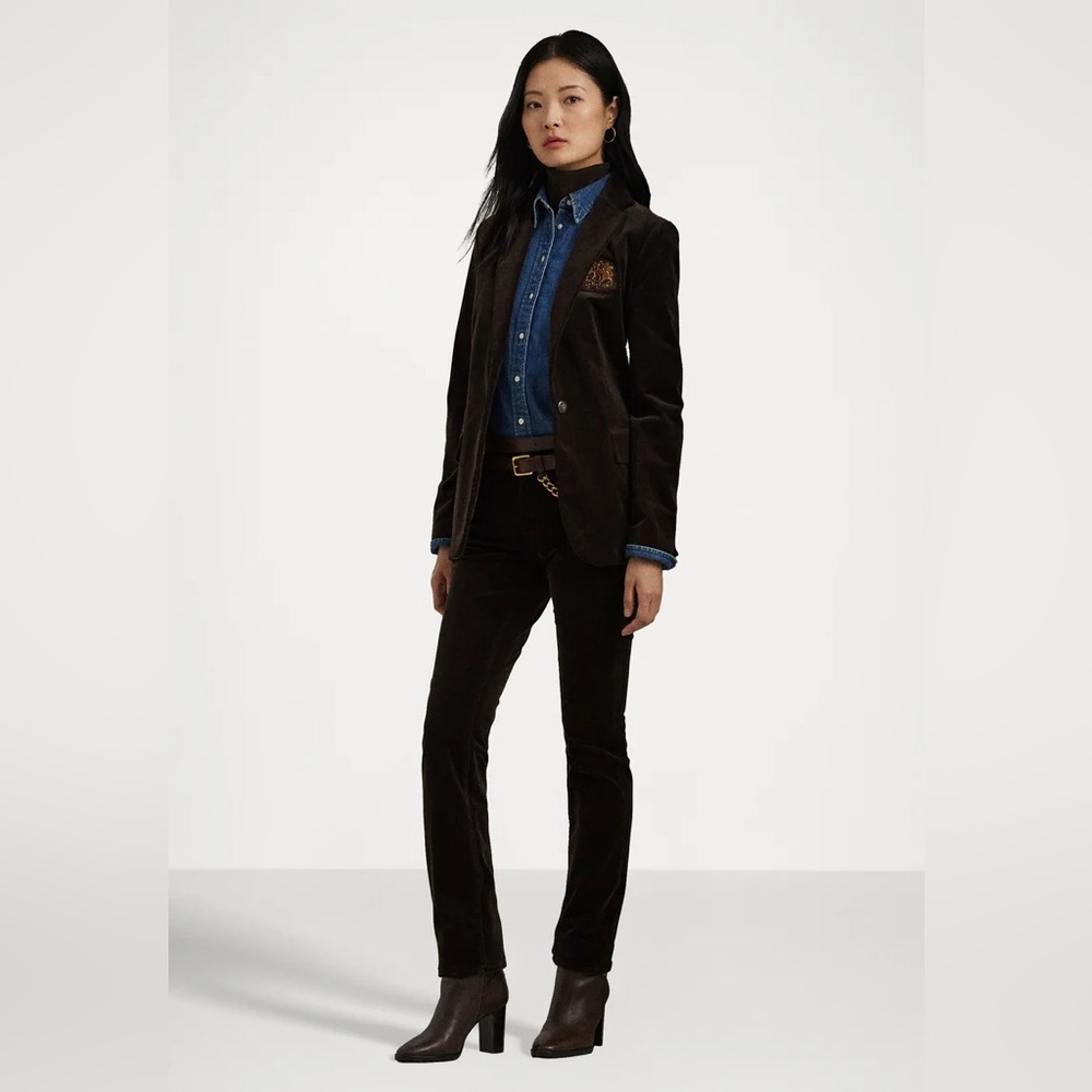 NWT Lauren Ralph Lauren Plus Size Bullion-Patch Corduroy Blazer - Picture 2 of 10